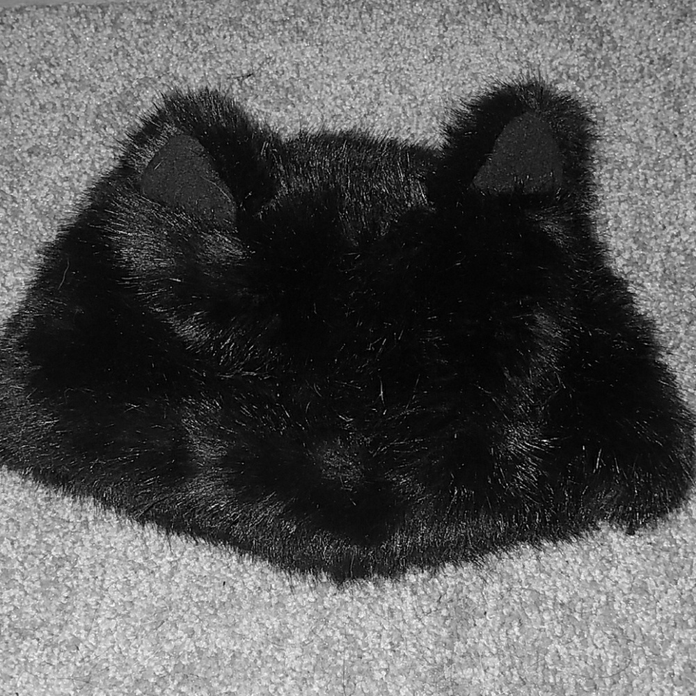 Cat ear fuzzy furry winter bucket hat